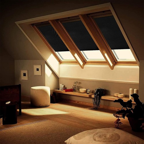 Verdunkelungsrollo Dachfenster ohne Bohren DIY Schneidbar mit Klettstreifen NEU - Bild 4 von 18