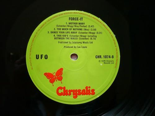 UFO Force It Vinyl UK 1975 Chrysalis 1st Press Green Labels LP Michael Schenker - Picture 4 of 10