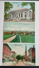 3 NEW BRITAIN CT POSTCARD #13:  ARCH ST POST OFFICE WALNUT HILL NEW HAVEN PUB.