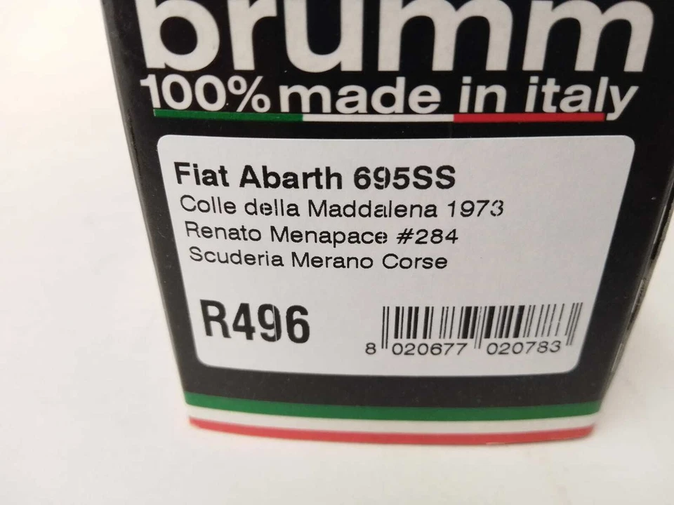 Brumm Fiat Abarth 695 SS #264 Menapace Colle della Maddalena 1973 1/43 R496 - Immagine 2 di 2