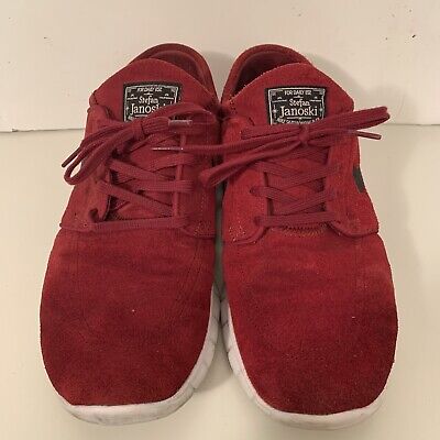 Nike SB Dunk Stefan Janoski Max Low Maroon Red Shoes Mens Skateboarding | eBay