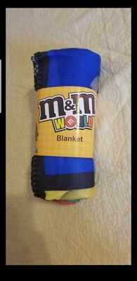 NWT M & M's World 50" X 60" Fleece Blanket M & M ...