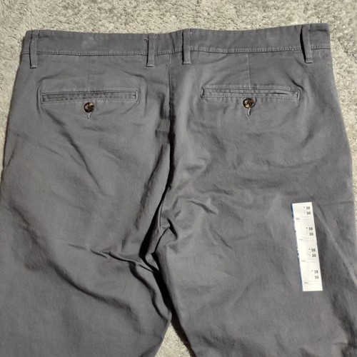Goodfellow & Co Größe 38x30 Every Wear Hose Herren Stretch Slim Chino Grau Neu ohne Etikett - Bild 7 von 11