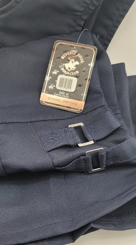 Beverly Hills Polo Club Girls 16 School Navy Blue School Uniform Dress Jumper - Picture 3 of 5