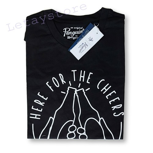 NWT ORIGINAL PENGUIN Cheers Graphic Print Tee Cotton T-Shirt. S, M - 第 3/3 張圖片