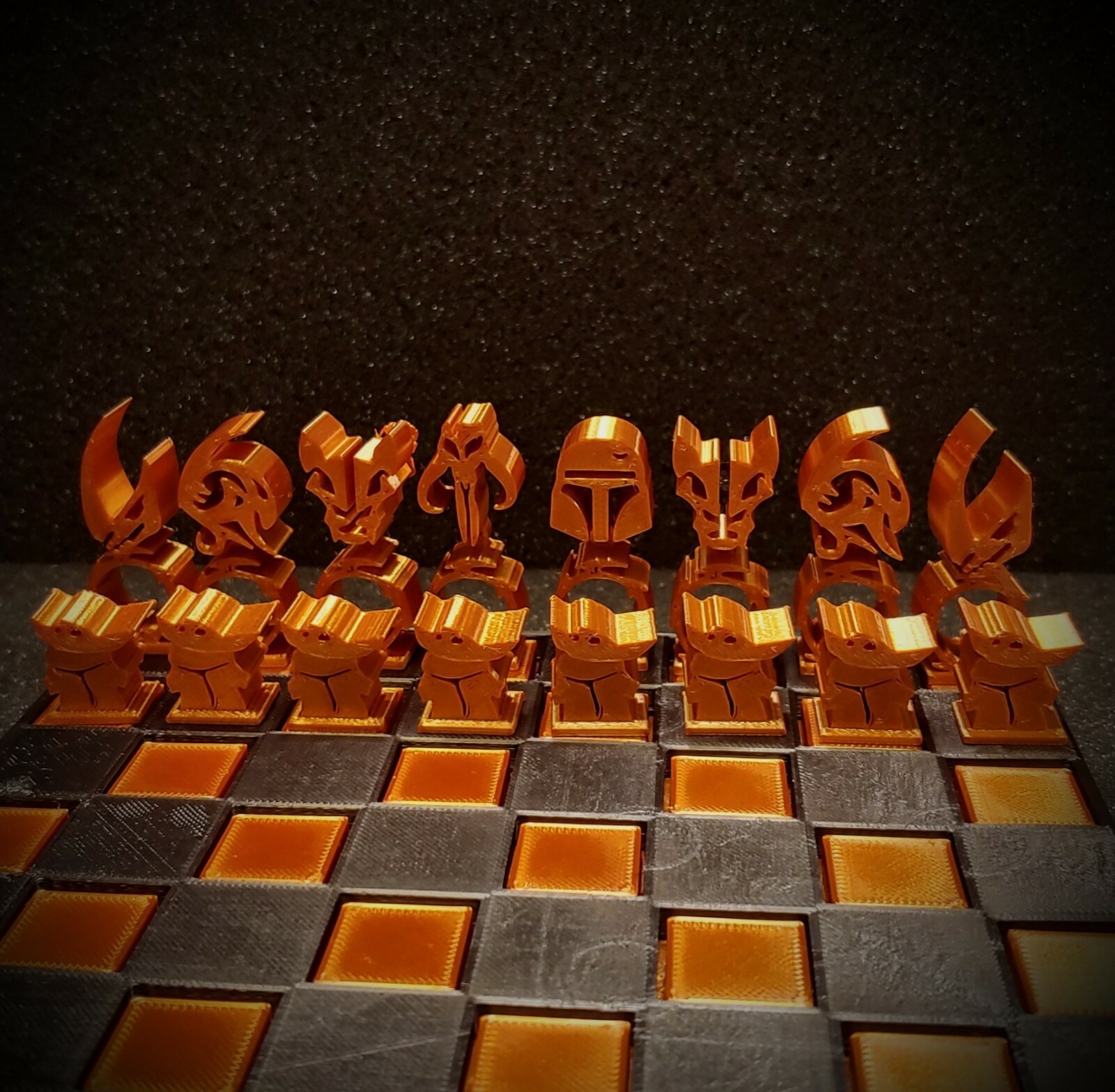 Mandalorian Chess Set *MADE IN USA* *3D PRINTED* - Picture 3 of 6