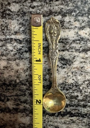 Reed Barton Sterling Silver Francis Gold Vermeil SALT SPOON 2.25” Sterling 4g