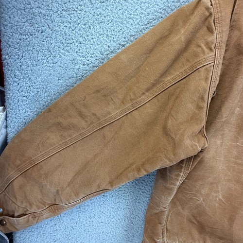 Vintage Carhartt Detroit Jacket 44 UJ01-BRN Blanket Lined Y2K Brown Distressed - Picture 16 of 24