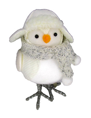 Target Wondershop Frost 2020 Featherly Friends Winter Fabric Felt Bird White