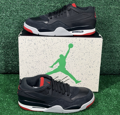 Nike Air Jordan 4 RM Black Varsity Red Wolf Grey Men\'s SZ9.5 Sneakers FQ7939-061 Air Jordan 4 RM Black Varsity Red Wolf Grey FQ7939-061  main image 4