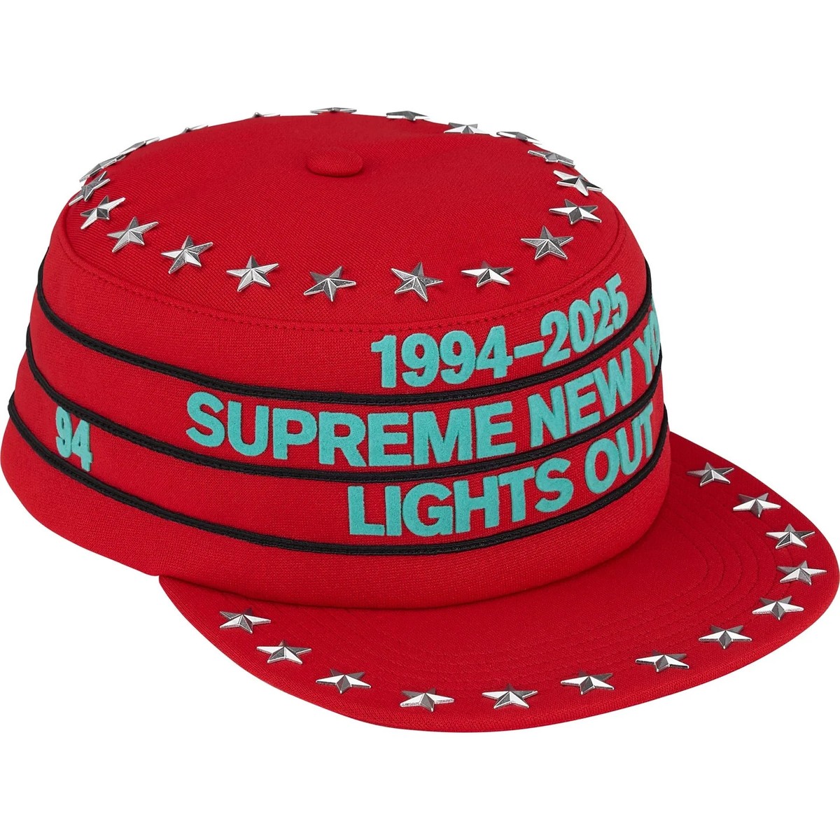 帽子 Supreme Stars Studded Pillbox Hat Supreme Stars Studded Pillbox Hat Red - FW25 - US