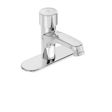 Single-Handle Single Hole Metering Bathroom Faucet With Optional 4 In. Deck In