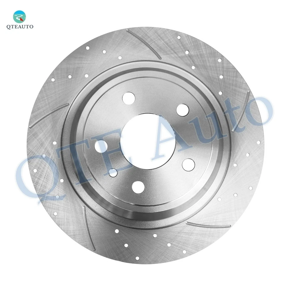 Rotores de disco de freno ranurados perforados traseros de 302 mm para Lincoln MKZ 2013-2016 Foto 2 de 4