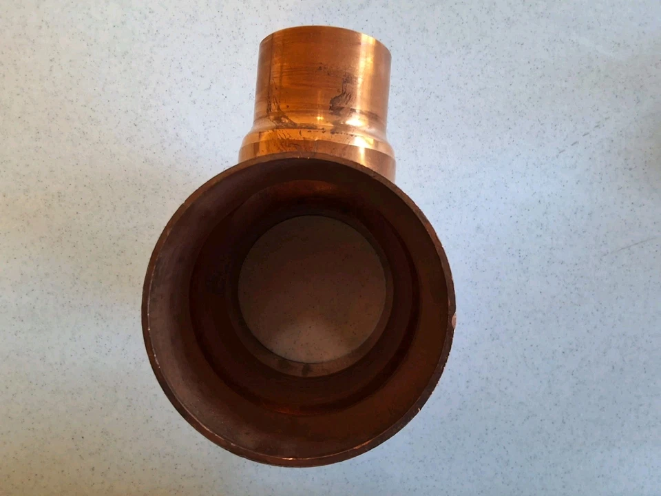 4" x 4" x 2-1/2" Inch  Copper Tee Plumbing Fitting Mueller USA WT-600R NOS - Image 4 of 4