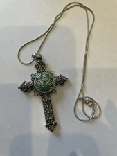 Snap Cross Necklace . Fits All Ginger Snaps. Chain Length 18 Inches.