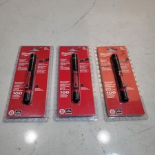 Milwaukee Tool 2105 Penlight 100 Lumens Led Removable Clip Flashlight 3 PACK