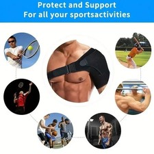 Shoulder Brace Support Compression Sleeve Adjustable Rotator Cuff Pain Relief