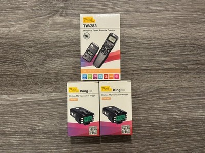 (2) Pixel King PRO Transceiver TTL Sony Mirrorless Camera DSLR w/ TW-283 Remote