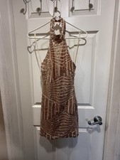 Pink And Gold Sequin Mini Dress Windsor