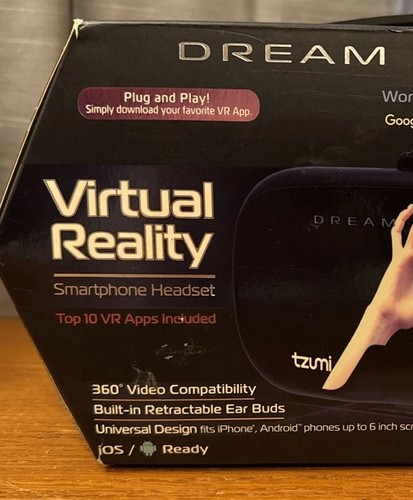 Tzumi Dream Vision Virtual Reality Smartphone Headset New - Afbeelding 3 van 9