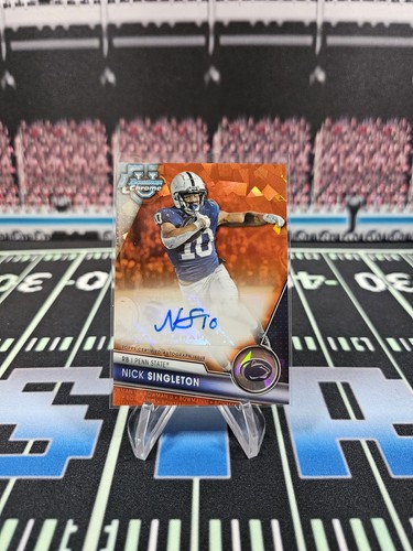Nick Singleton 2023 Bowman Chrome U Sapphire Orange AUTO /25 Penn State (453)