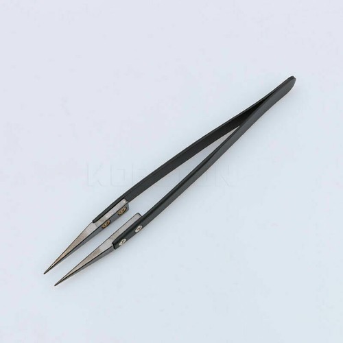 Anti-Static Ceramic Tweezers ESD Heat Resistant Insulated Pointed Tip Pliers A - Photo 8 sur 11