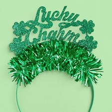 St Patrick's Lucky Charm Headband  Shamrock Hair Accessory, St Pattys Day