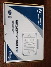Lithonia Lighting WLTE W 1 G EL WLTE Series Wet Location Exit Sign New Open Box