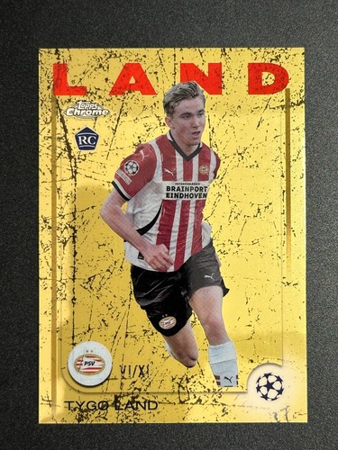 Tygo Land 2024-25 Topps Chrome UEFA XI Roman Numeral VI/XI RC #120