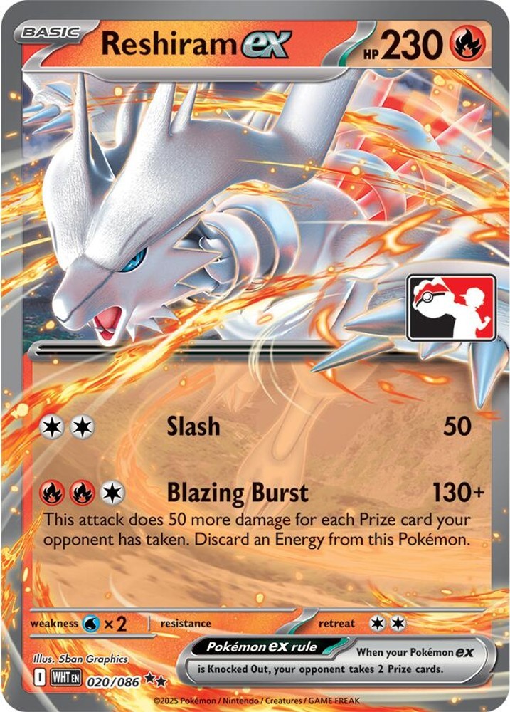 Reshiram ex Holofoil [ - 020/086]NM