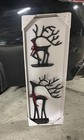 ALDI Merry Moments 2pc Sculpted Black Reindeer NEW In Box 2025