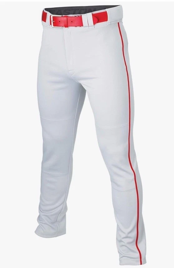 Easton Rivals Plus weiß mit roten Paspeln Jugend volle Länge Baseballhose neu mit Etikett