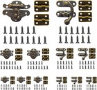 36 Sets Retro Jewelry Box Hinges, Latches and Hooks for Wooden Boxes - Bronze 
