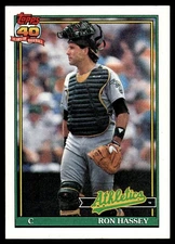 1991 Topps Ron Hassey Oakland Athletics #327 13755