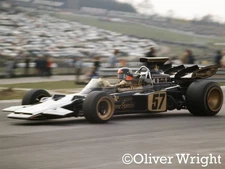 Emerson Fittipaldi Lotus 72 at speed Brands Hatch 1972 - Colour Photo