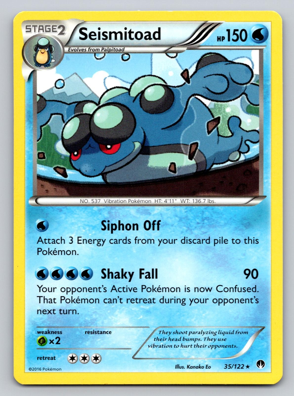 Pokemon Seismitoad 35/122 Rare BREAKpoint MP