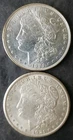 1921 (P) and S $1 Morgan Silver Dollars