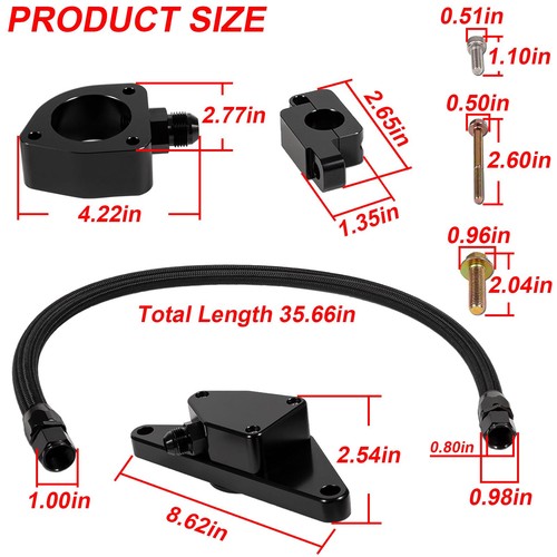 Kühlmittel Bypass Kit passend für 2007.5-2018 Dodge Ram 6.7L Cummins Dieselmotoren,... - Bild 6 von 7
