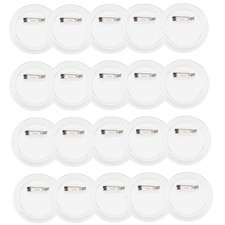 20 Sets Clear Pins Acrylic Button Maker Kit Blank Badge DIY Photo Frame