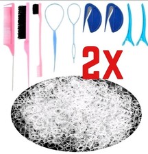 2x 79style 1000pcs Mini Rubber Bands Black W/ Styling Hair Tools....    284