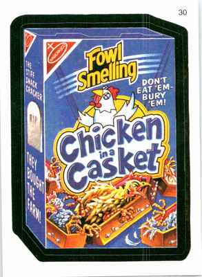 【激レア】チャッキー メタルカード 2004年発売 トレカサイズ ホラー 2006 Topps Wacky Packages All-New Series 4 #30 Chicken in a Casket