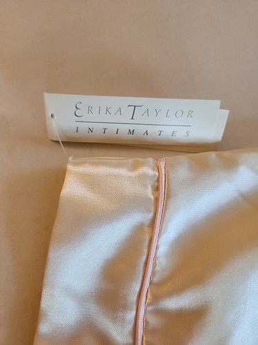 Vintage Erika Taylor Morgenmantel weich Mädchen Satin Blumen bestickt Kimono Damen Gr. M Neu mit Etikett - Bild 8 von 15