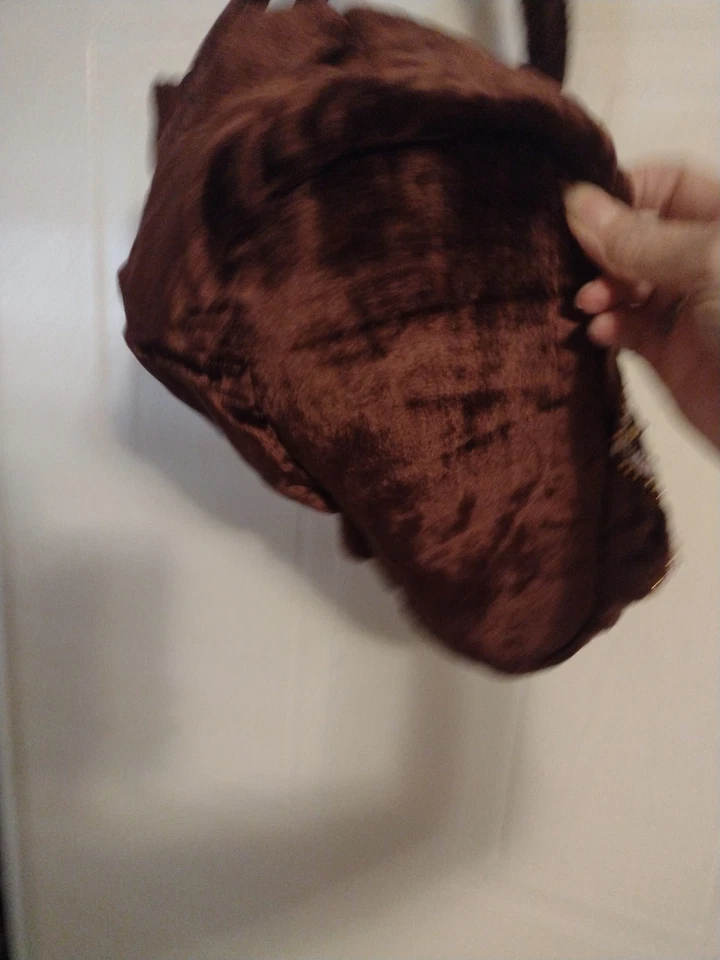 Vintage Nicole Lee Sequin Chocolate Velvet Evening Bag Purse Tote Read Descripti - Изображение 4 из 4