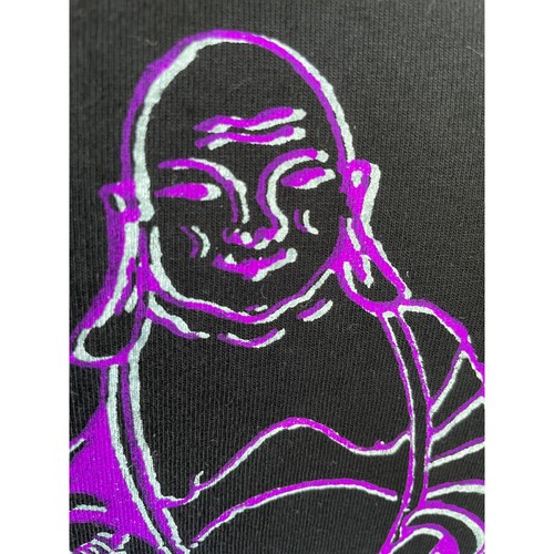 Lucky Buddha T-Shirt by Anyface – Hand Printed – Size S - Picture 3 of 8