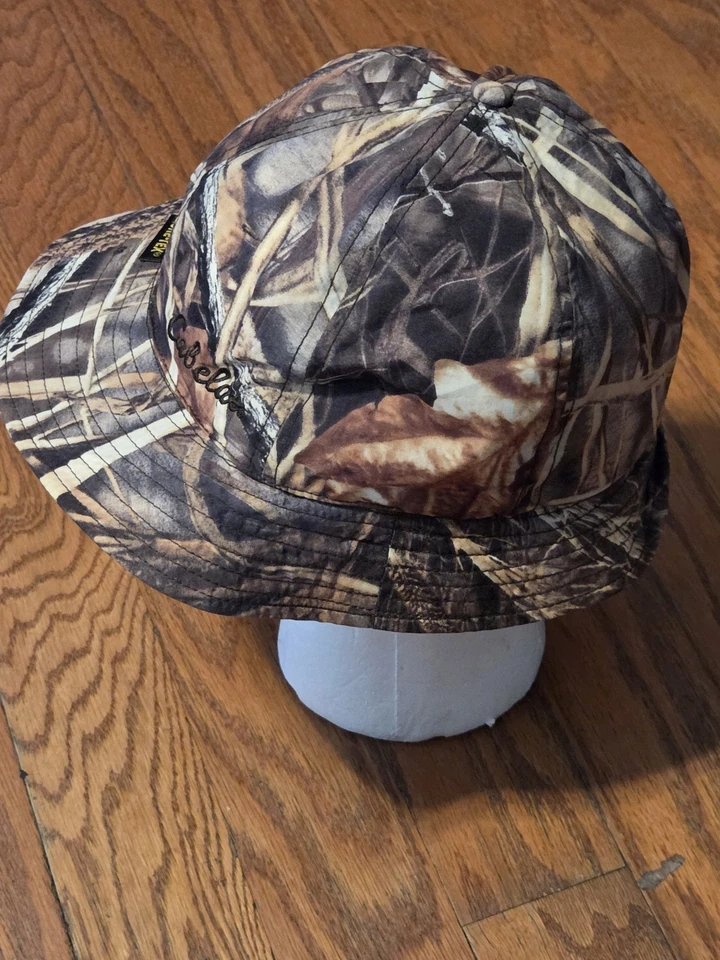 Vintage Cabela's Goretex Jones Hunting Bucket Hat Thinsulate Mossy Oak Camo Sz L - Image 2 of 4