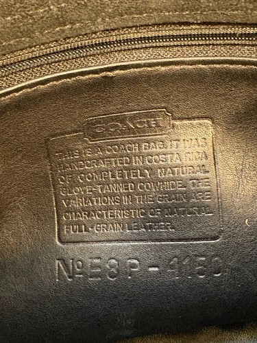 Coach Fletcher 4150 Black Soft Leather Flap Shoulder Crossbody Bag Brass Vintage - Picture 3 of 18