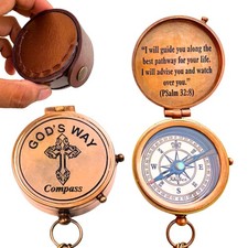 God's Way Compass Baptism Graduation Catholic Inspirational Gift for Boys