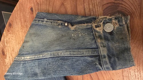 Early Foremost Type 1 Denim Buckle Back Jacket Distressed Selvedge J C Penny's - Picture 8 of 22