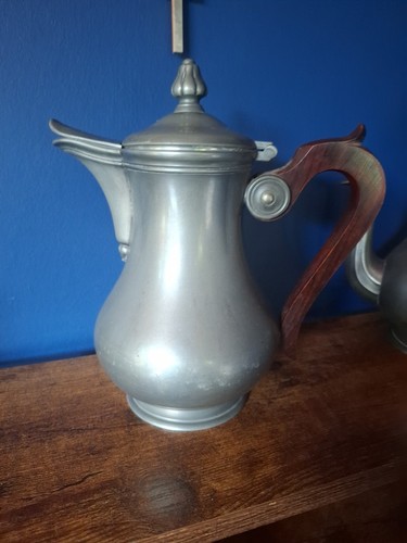 Vintage 4 teiliges Art Deco Civic Zinn Teeservice 20er Jahre Made in France ETAIN gestempelt - Bild 9 von 14