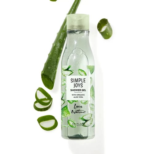 ORIFLAME Simple Joys Shower Gel with Organic Aloe Vera Love Nature 250 ML - Picture 7 of 9